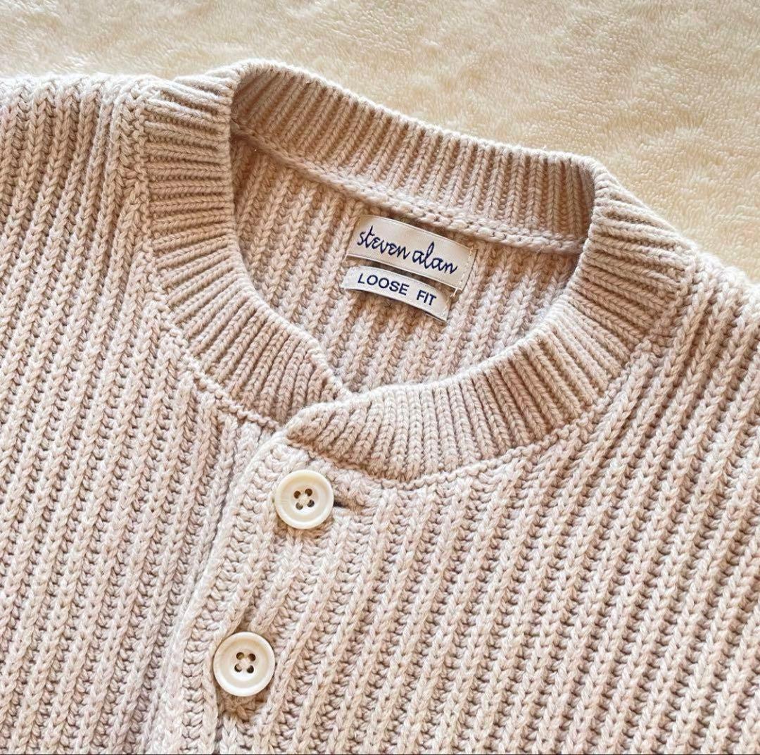 steven alan LOOSE FIT ヘンリーネック　ニット