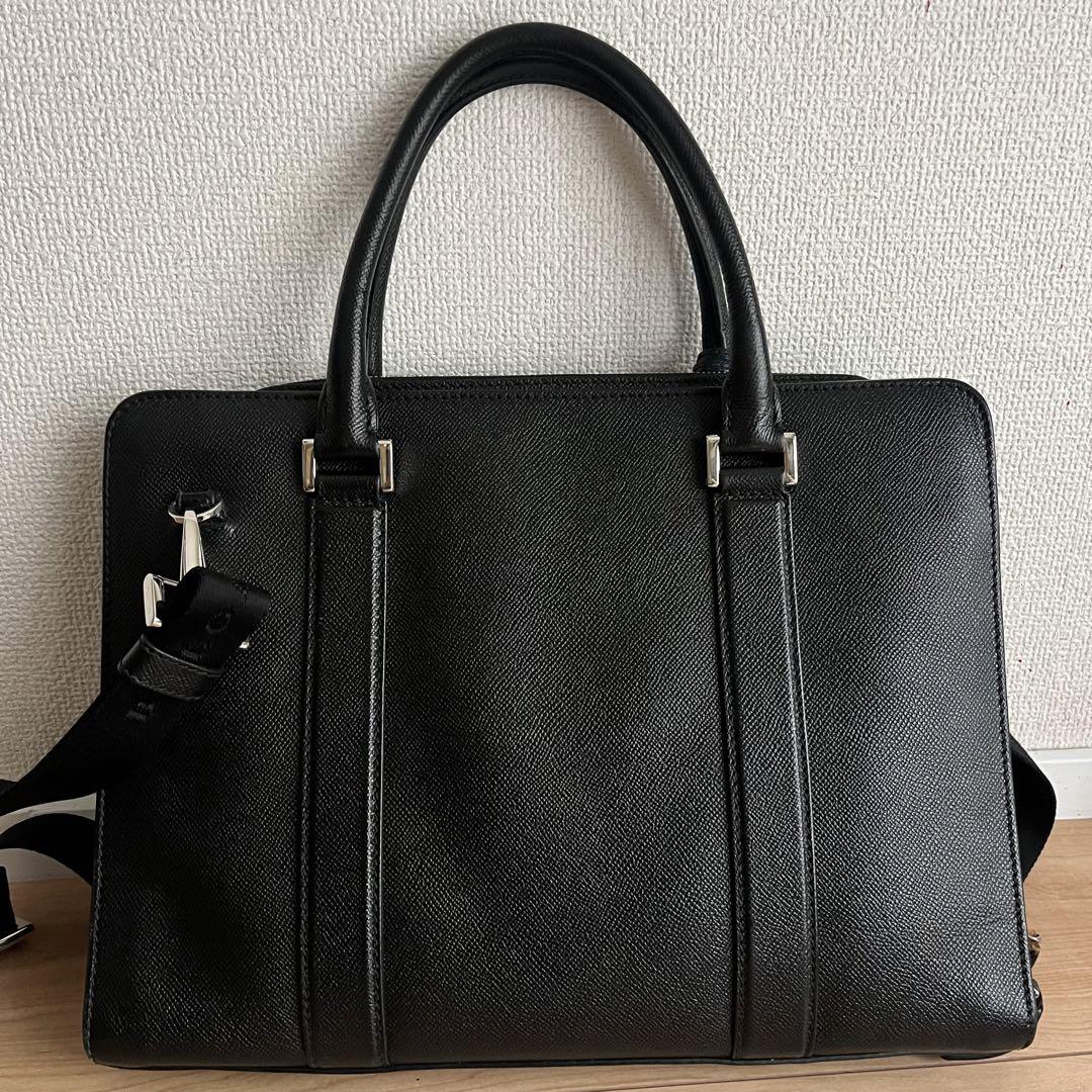 BVLGARI メンズ ビジネスバッグ ブラック レザー