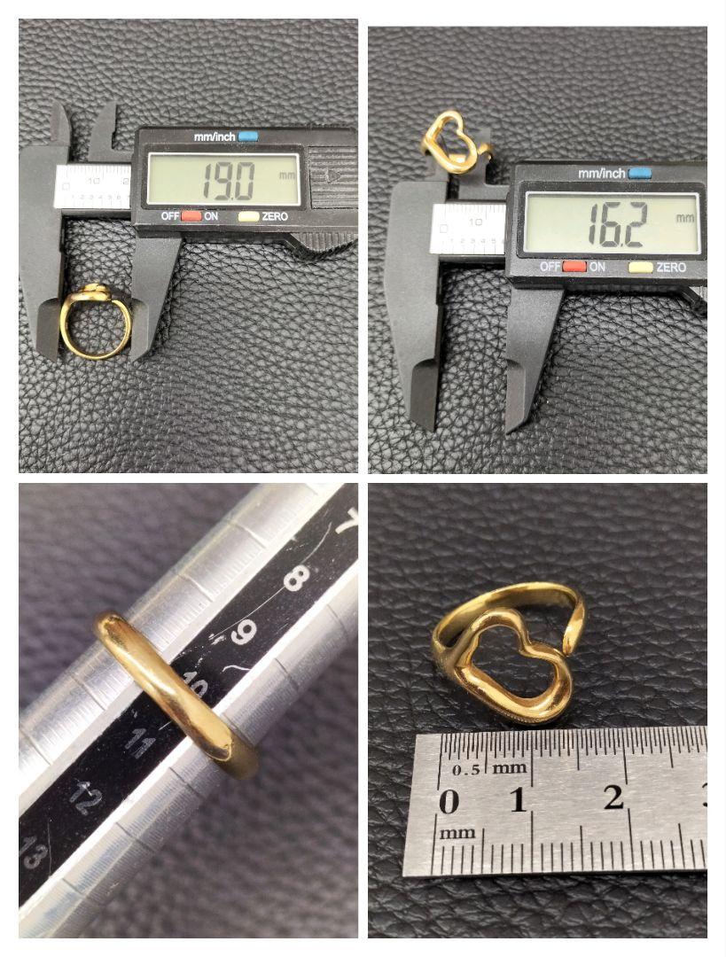 (B052917) K18 YG リング 指輪 約10号 ハート