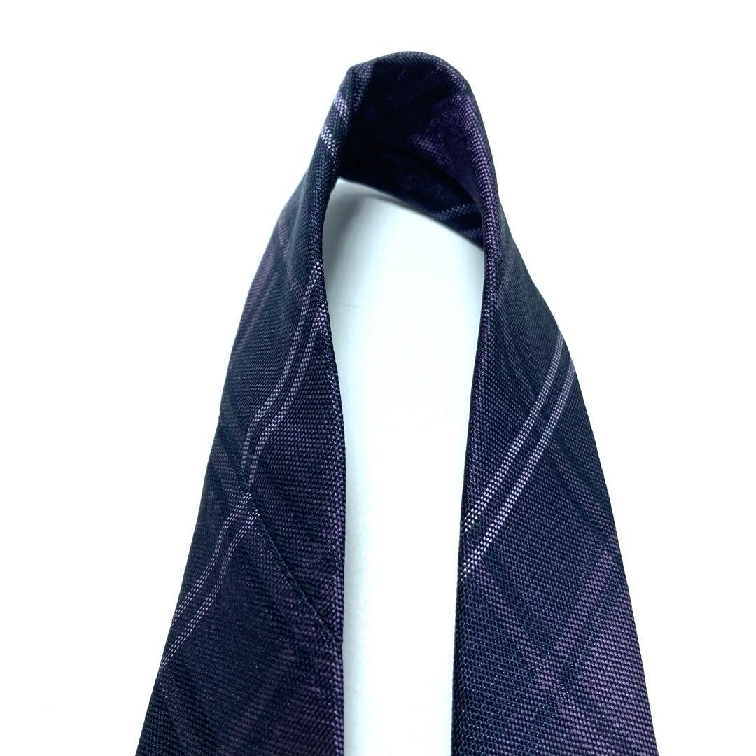 【極美品】BURBERRY BLACK LABEL ネクタイ チェック パープル