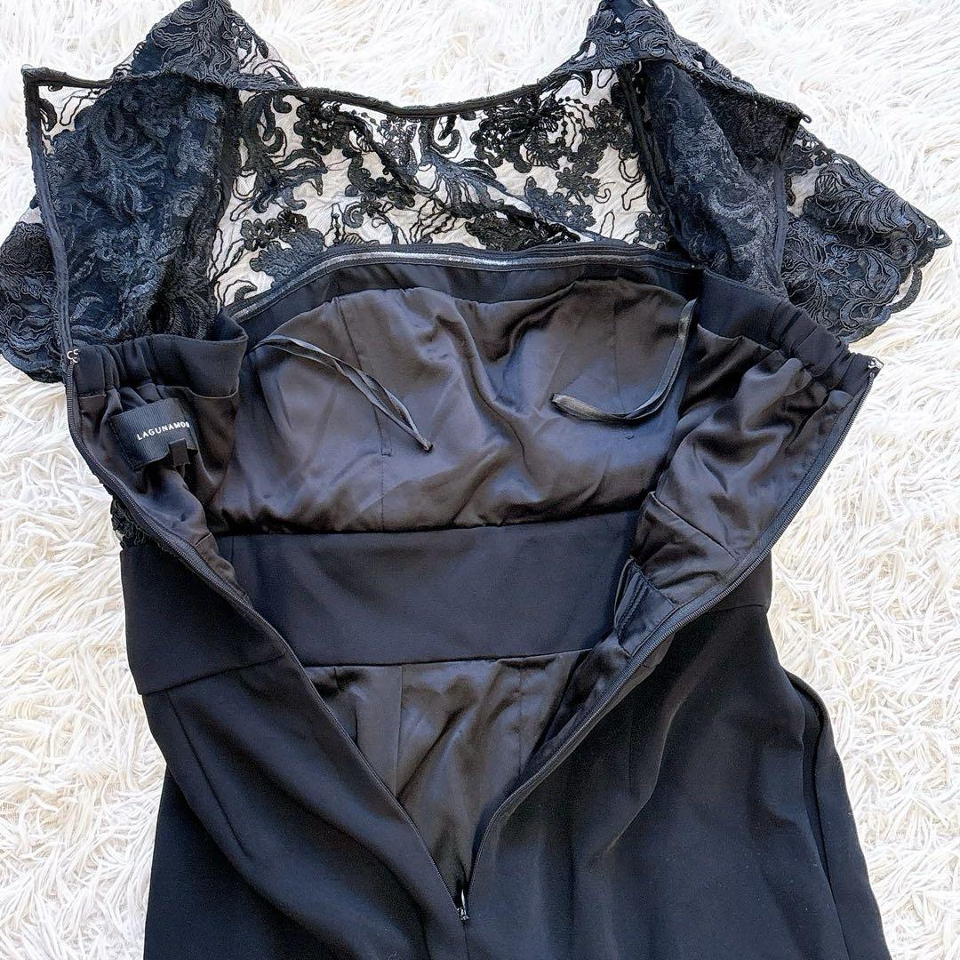 美品 ラグナムーン レース オールインワン サロペット ブラック