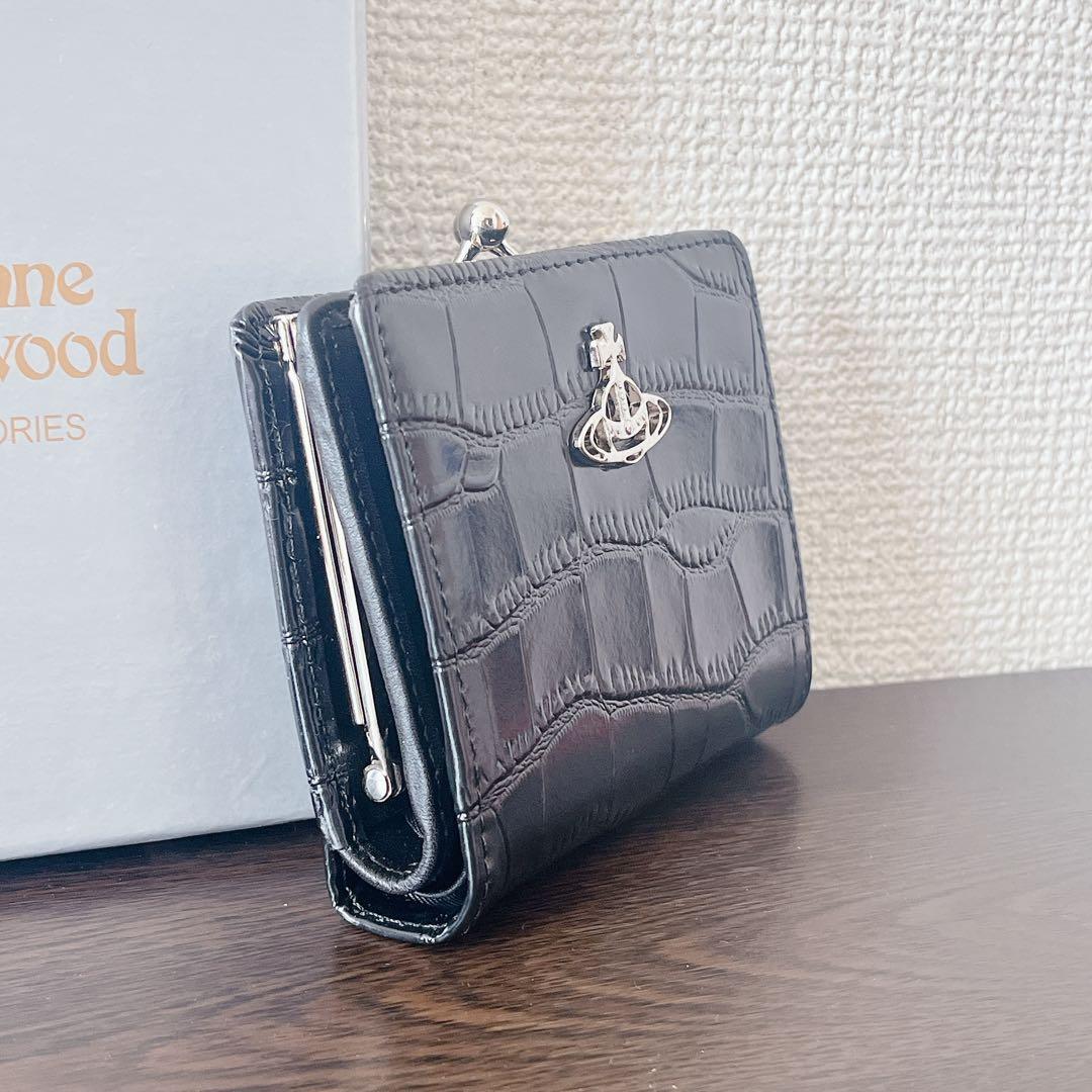 VivienneWestwood 二つ折り財布　シルバー　ミニ財布　ブラック