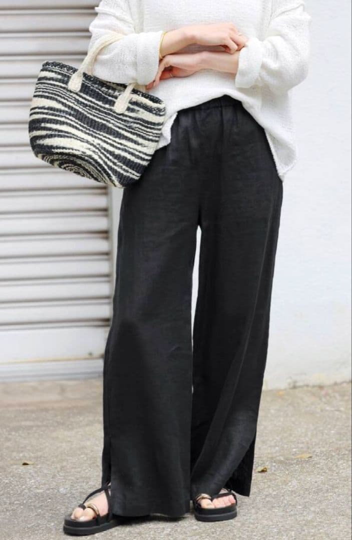 【新品タグ付き2025SS】ジャーナルスタンダード麻スリットイージーパンツ