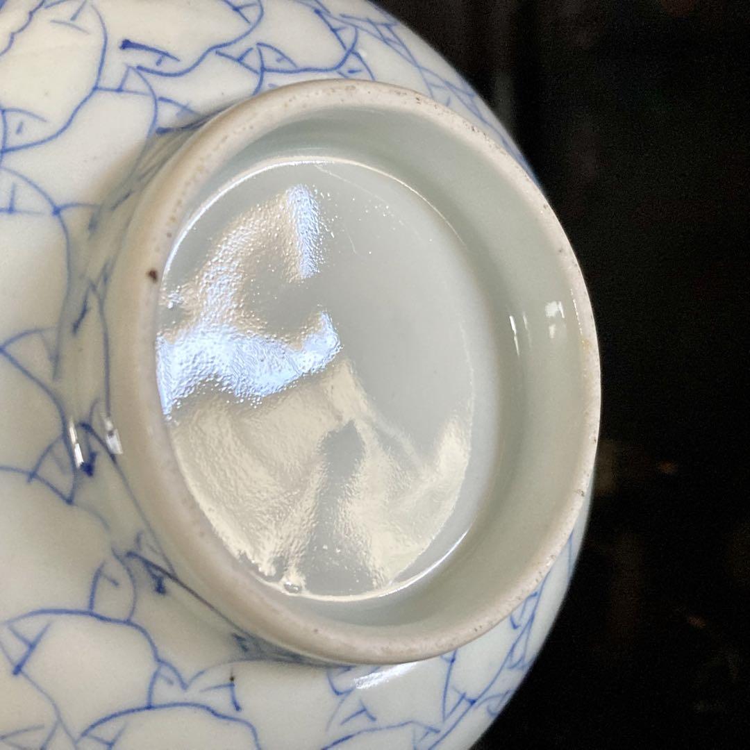 古伊万里 飯碗 蝙蝠紋 染付 画像17