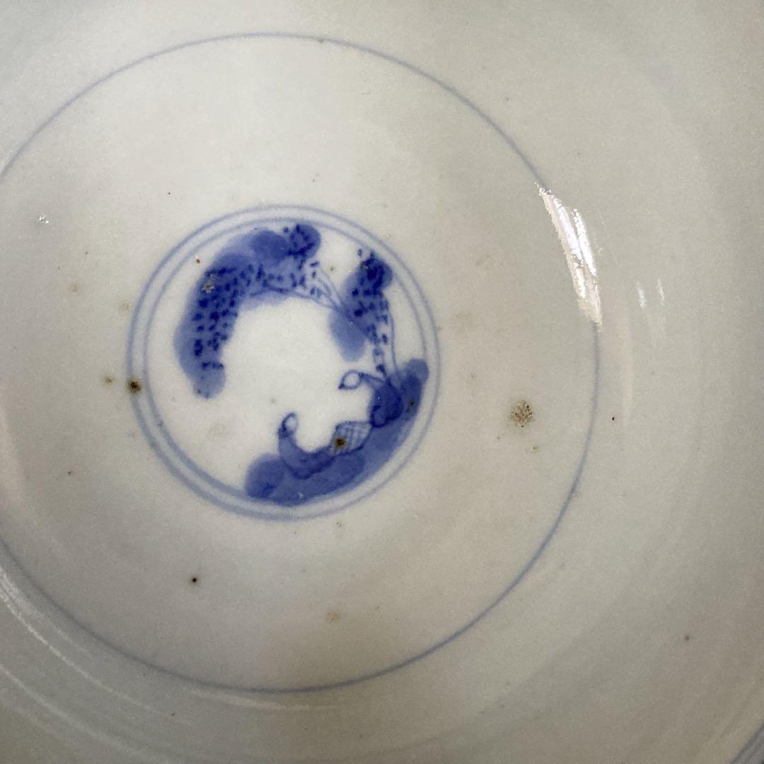 古伊万里 飯碗 蝙蝠紋 染付 画像18