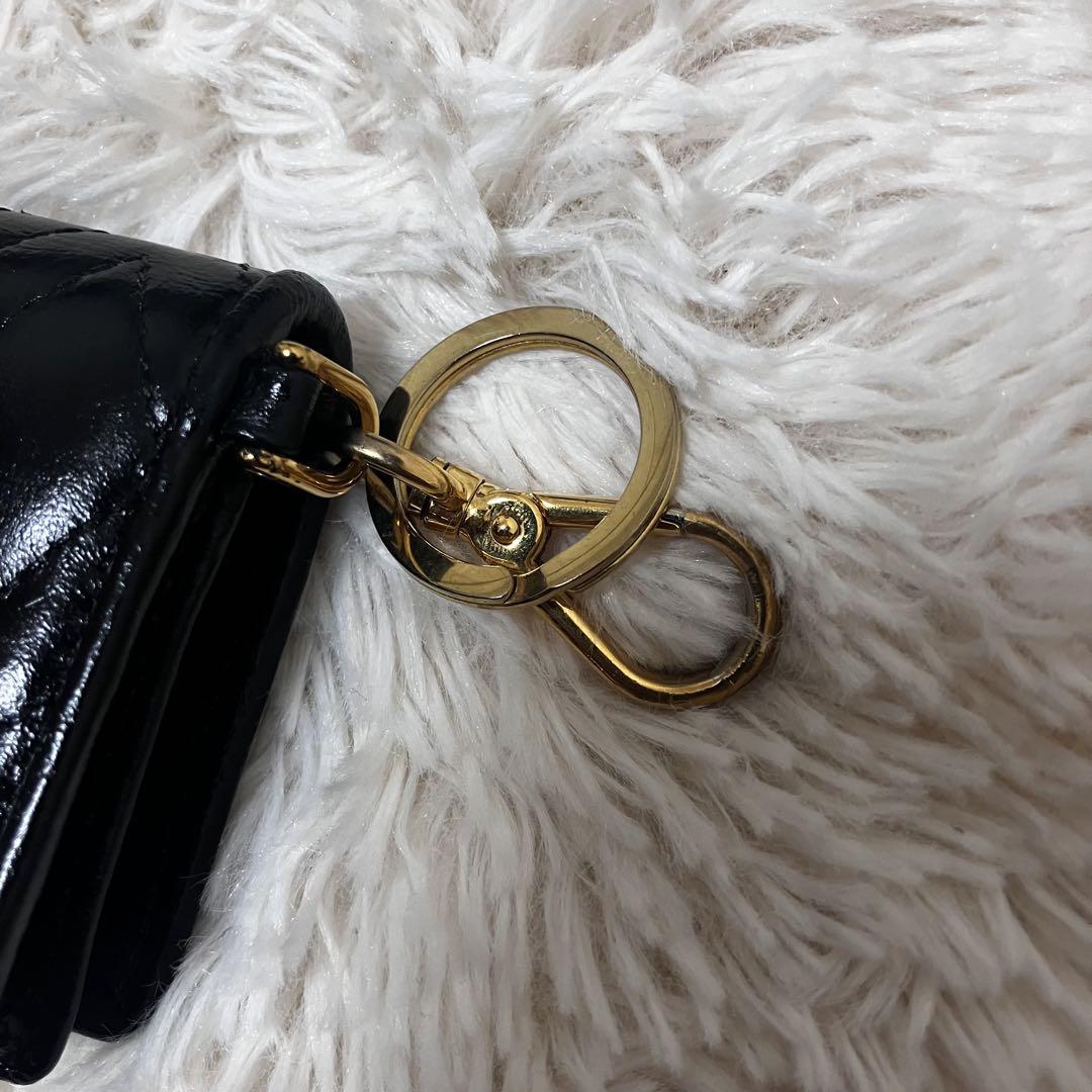 Miu Miu ブラック レザー カードケース　キルティング