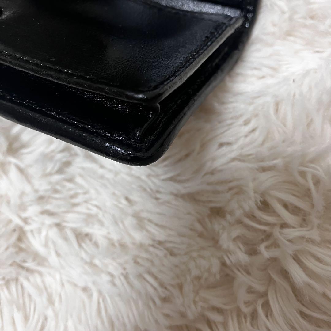 Miu Miu ブラック レザー カードケース　キルティング