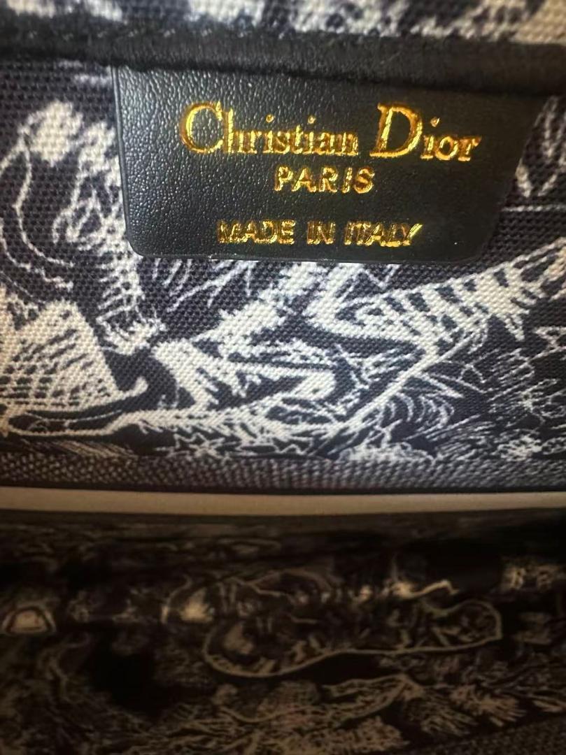 CHRISTIAN DIOR ネイビー トートバッグ Christian Dior トートバッグ ネイビー/ベージュ - メルカリ