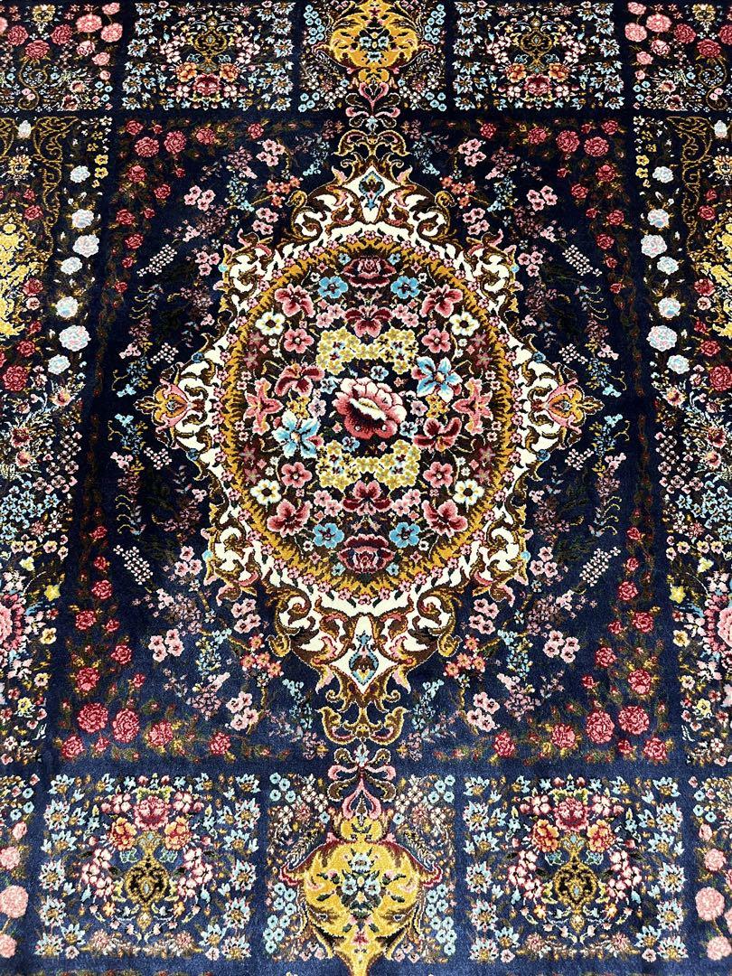 高密度シルクペルシャ絨毯｜クムデザイン｜100×150cm｜約225万ノット