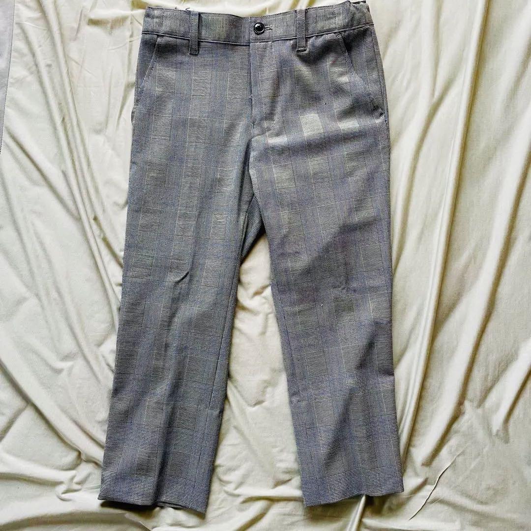美品 BEAMS スーツ セットアップ グレー フォーマル チェック 130