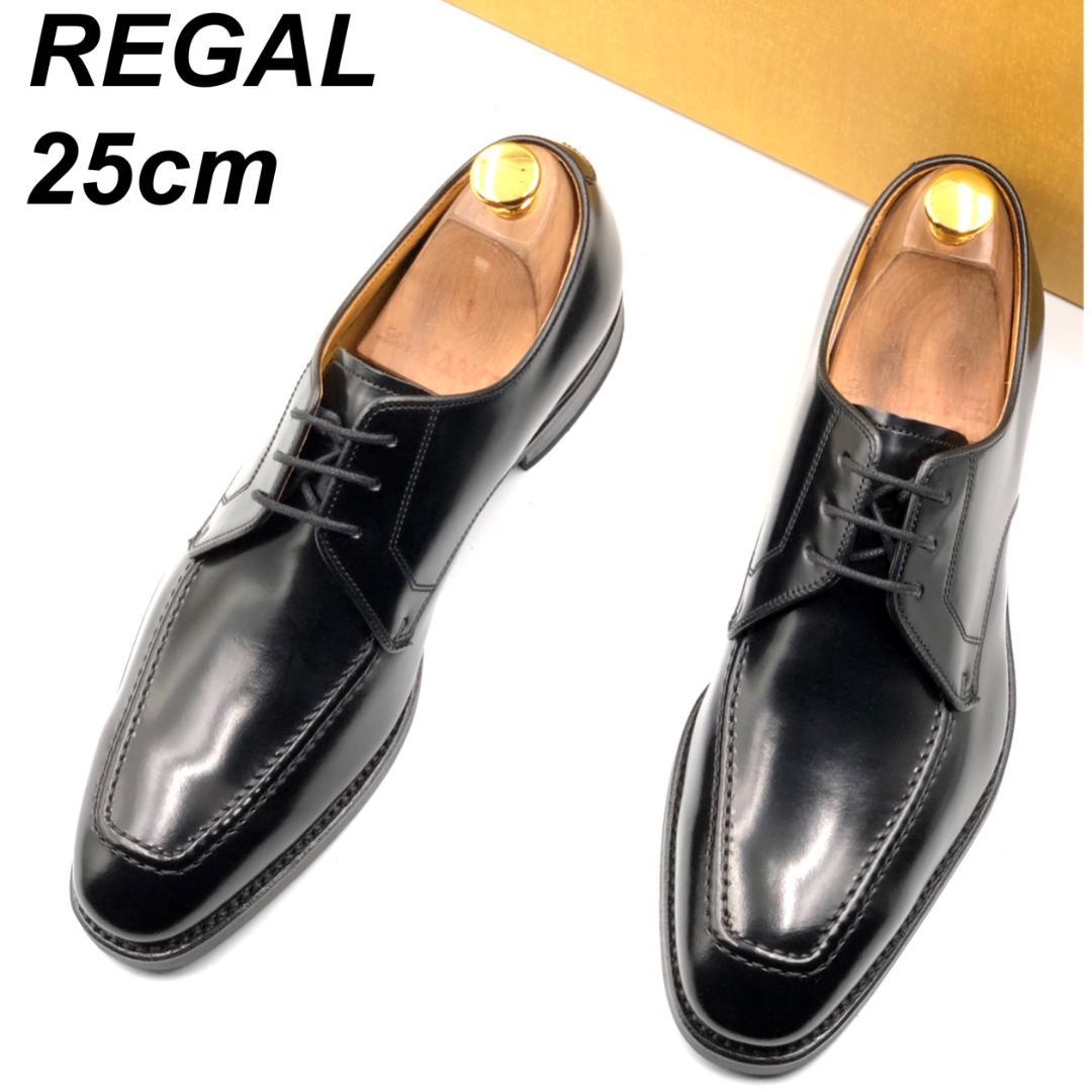 未使用 REGAL リーガル 25cm 5910 Uチップ 外羽根 黒 箱付 品多く