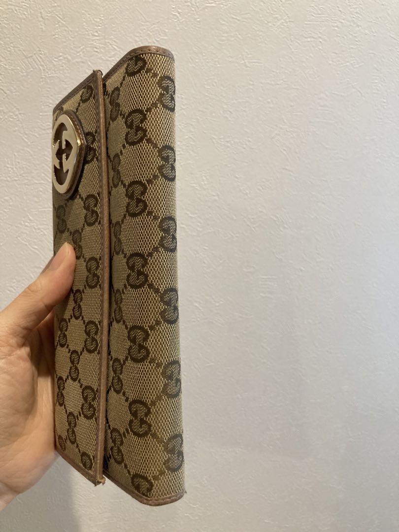 グッチ 長財布 ラブリーハート GG　キャンバス シャイニーピンク　箱付き