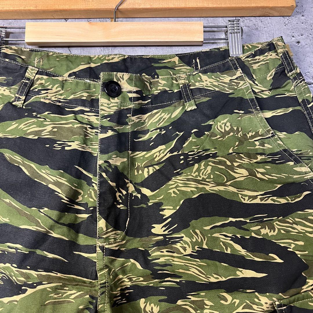 【中古】 タイガーカモ ✓新品未使用 カーゴパンツ ミリタリー 迷彩 パンツ