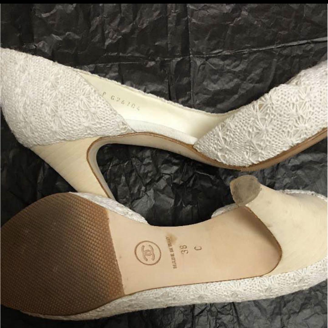 CHANEL シャネル　レースパンプス　38