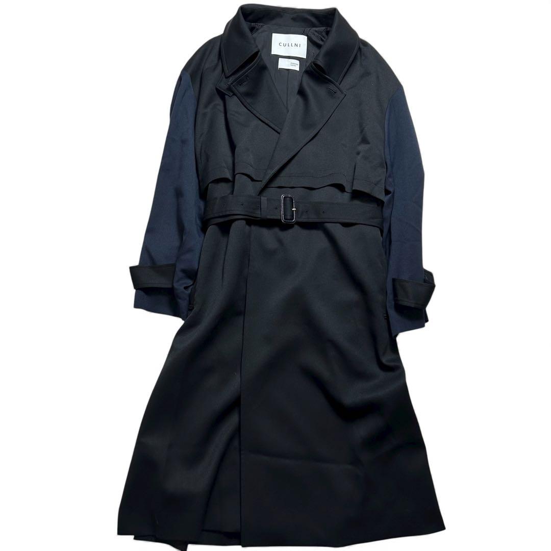 クルニ パリゴ別注 タイロッケンコート ブラック ネイビー LL CULLNI