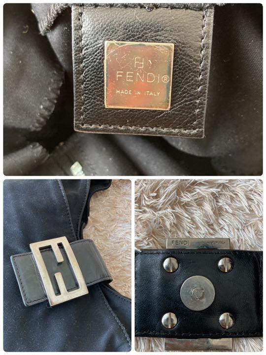 低価限定品 美品 フェンディ マンマバケット ショルダーバッグ ブラック ジャージ レザー SGofn-m16463736968 お得