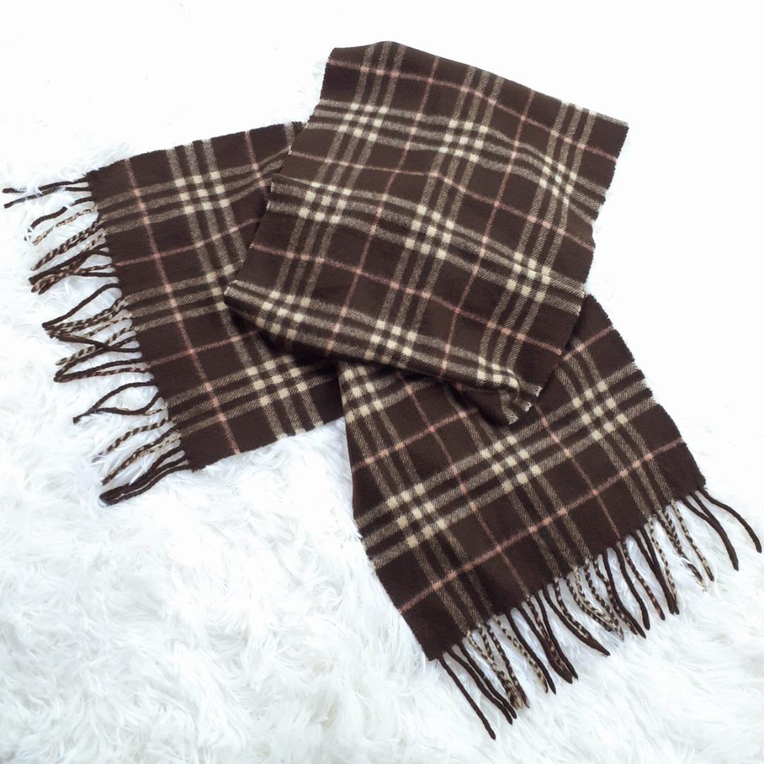 美品◎BURBERRY BLUE LABEL バーバリー マフラー ノバチェック