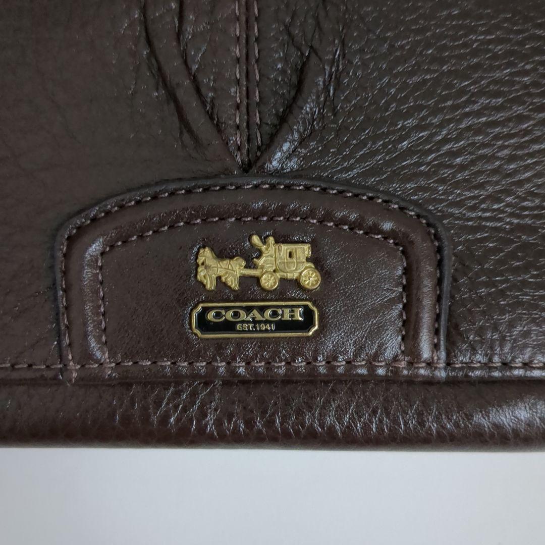 新品 COACH 長財布 ダークブラウン