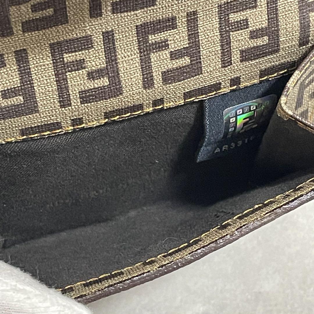 希少　FENDI フェンディ　二つ折り財布　マンマ　ズッカ　ズッキーノ