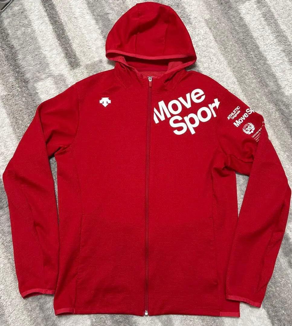 美品デサント　ムーブスポーツ　move sport フルジップパーカー メンズ赤