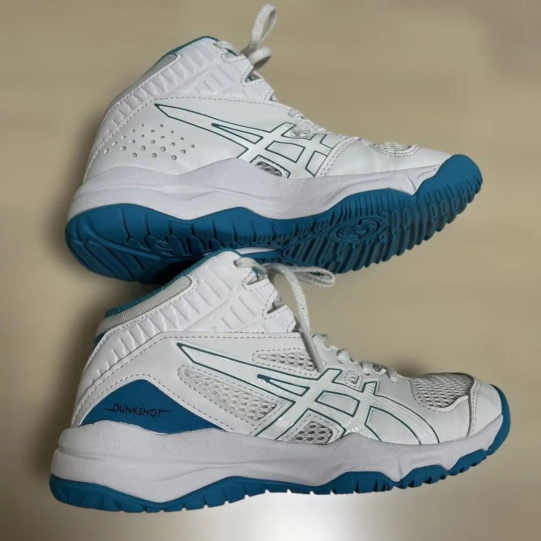 asics DUNKSHOT ホワイト/ターコイズ 21.5cm - メルカリ