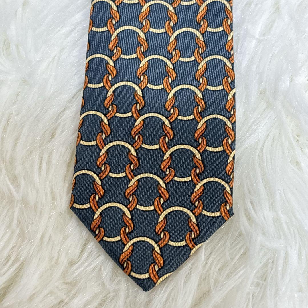 ［美品］HERMES PARIS エルメス　ネクタイ　シルク100%