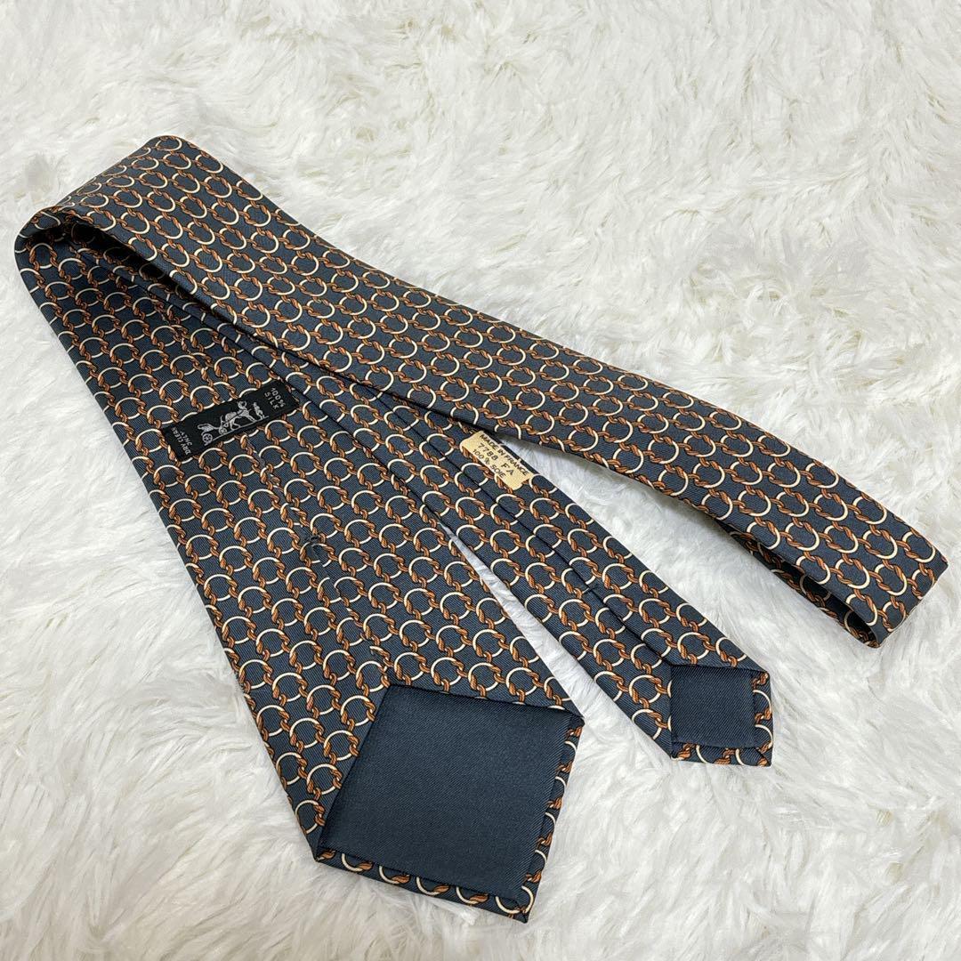 ［美品］HERMES PARIS エルメス　ネクタイ　シルク100%