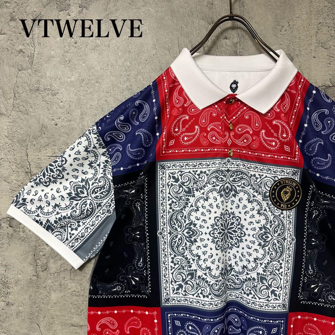 【超希少◎】VTWELVE　ポロシャツ　ペイズリー　総柄　美品　完売モデル◎