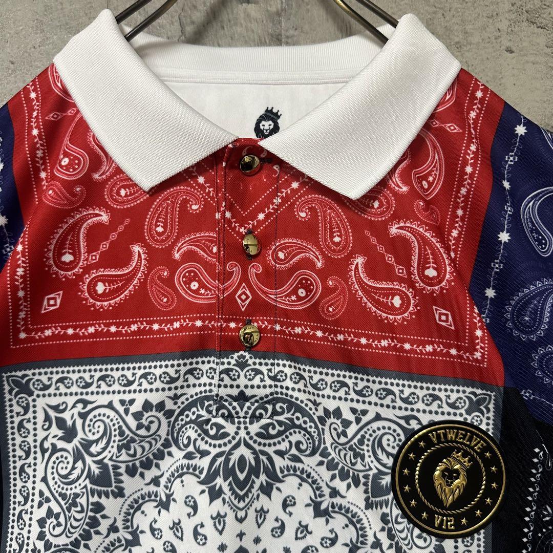 【超希少◎】VTWELVE　ポロシャツ　ペイズリー　総柄　美品　完売モデル◎