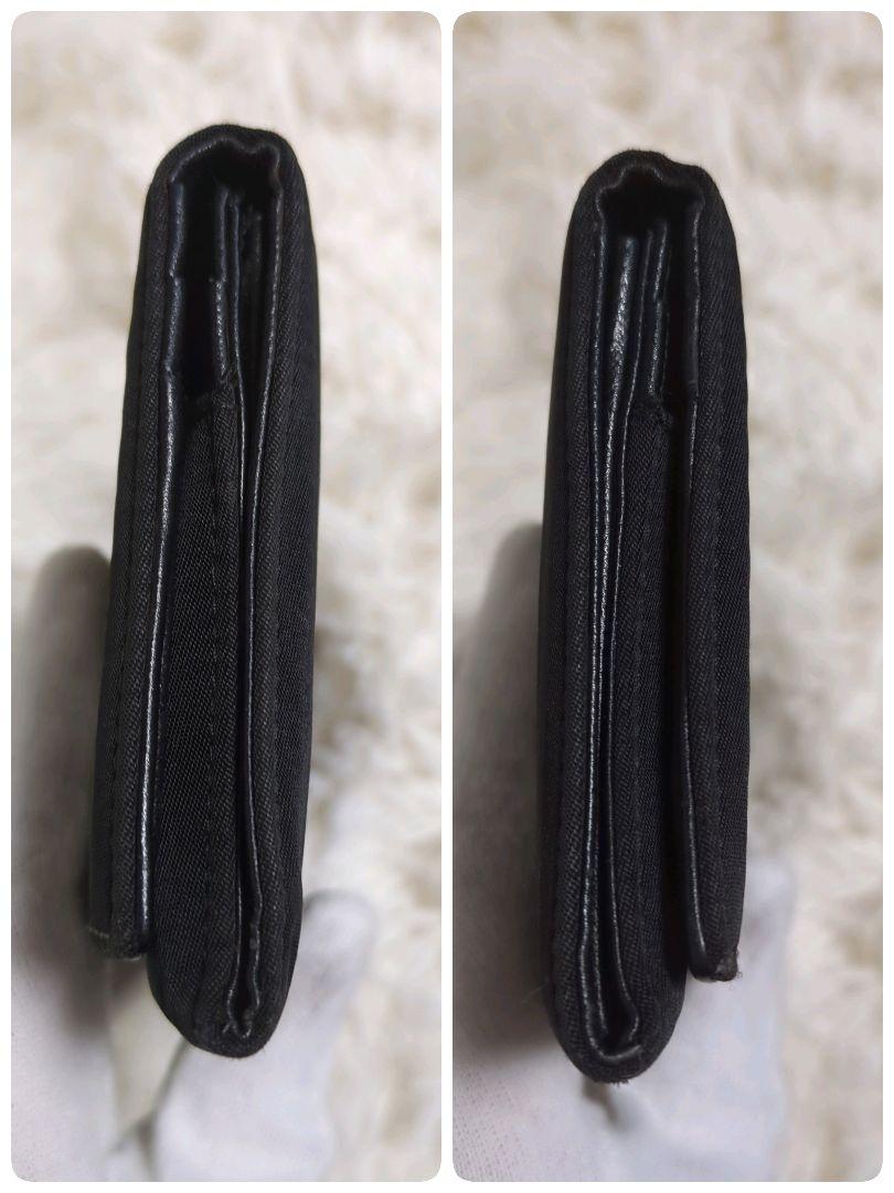 プラダ 二つ折り財布 三角ロゴ テスートナイロン ブラック 長財布 カード付き PRADA - プラダ ギャランティカード付 テスート ナイロン 三角