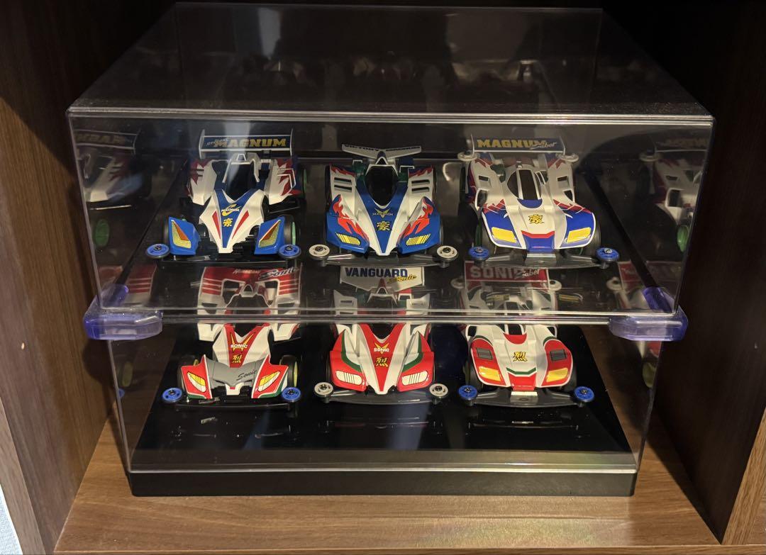 ミニ四駆　マグナム　ソニック　全塗装　6台　ディスプレイケース付き