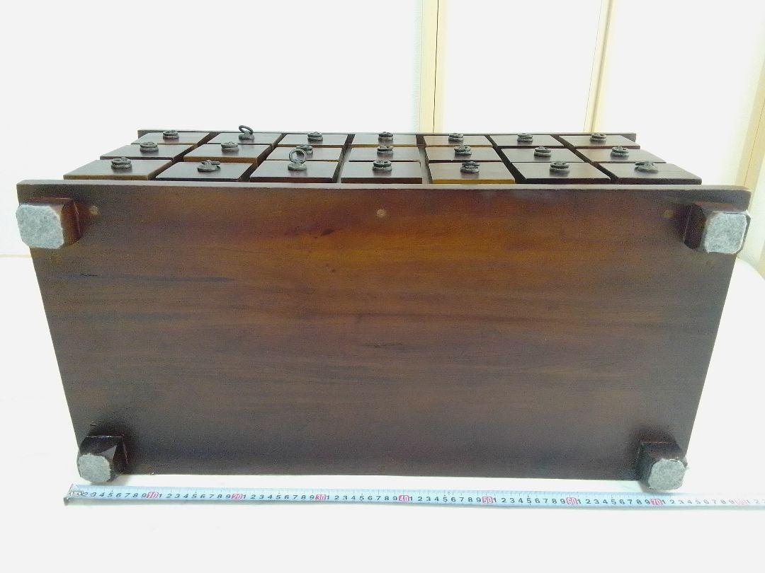 薬箪笥 21杯 アンティーク 73×37×高さ36.5cm 和箪笥 木製 レトロ