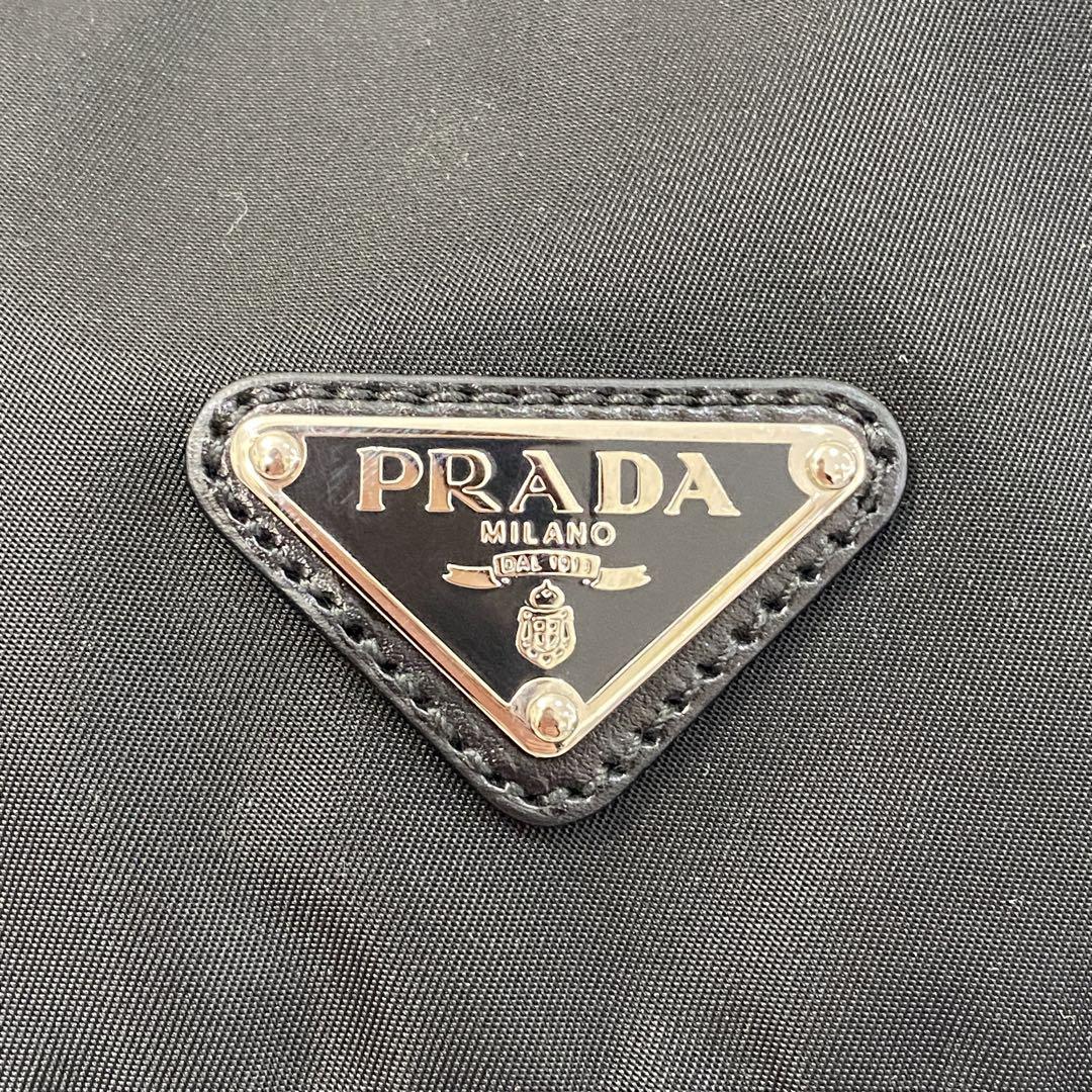 極上美品 PRADA プラダ テスートナイロン レザー メッセンジャー バッグ