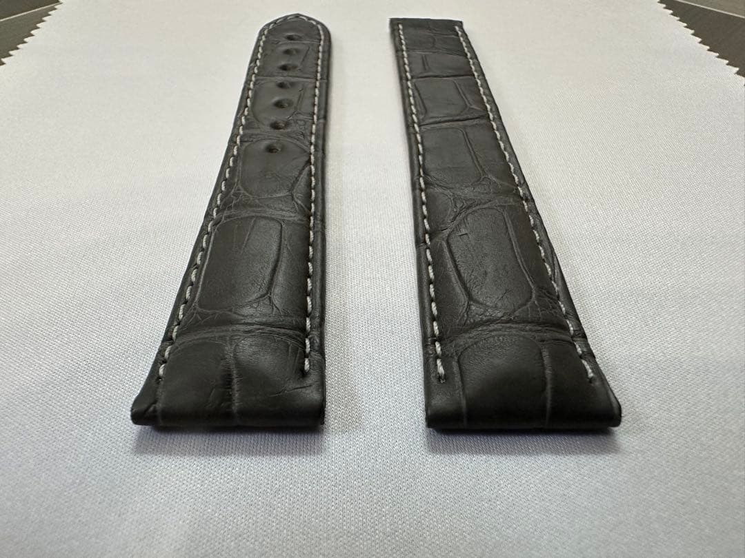 【純正品】オメガ グレーアリゲーターレザーストラップ 19mm 【純正品】オメガ グレーアリゲーターレザーストラップ 19mm