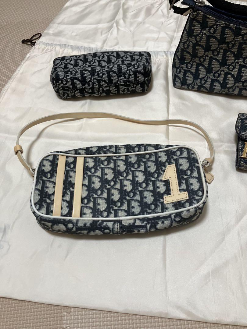 Dior ネイビー ロゴショルダーバッグセット