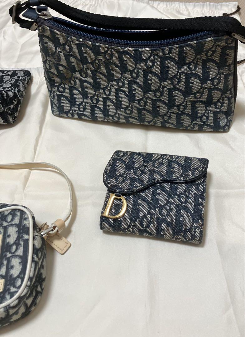 Dior ネイビー ロゴショルダーバッグセット