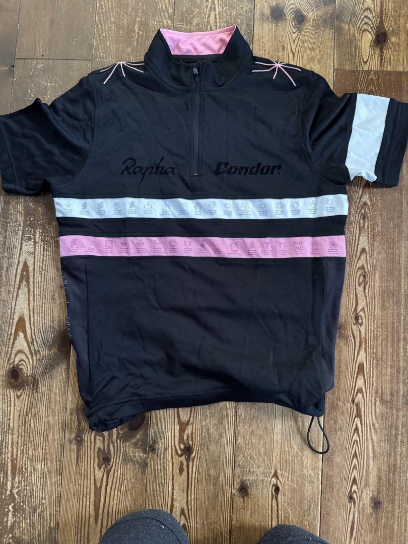 激安通販サイト 人気 Rapha Condor サイクルジャージ 黒/ピンク/白 ウェア ウェア