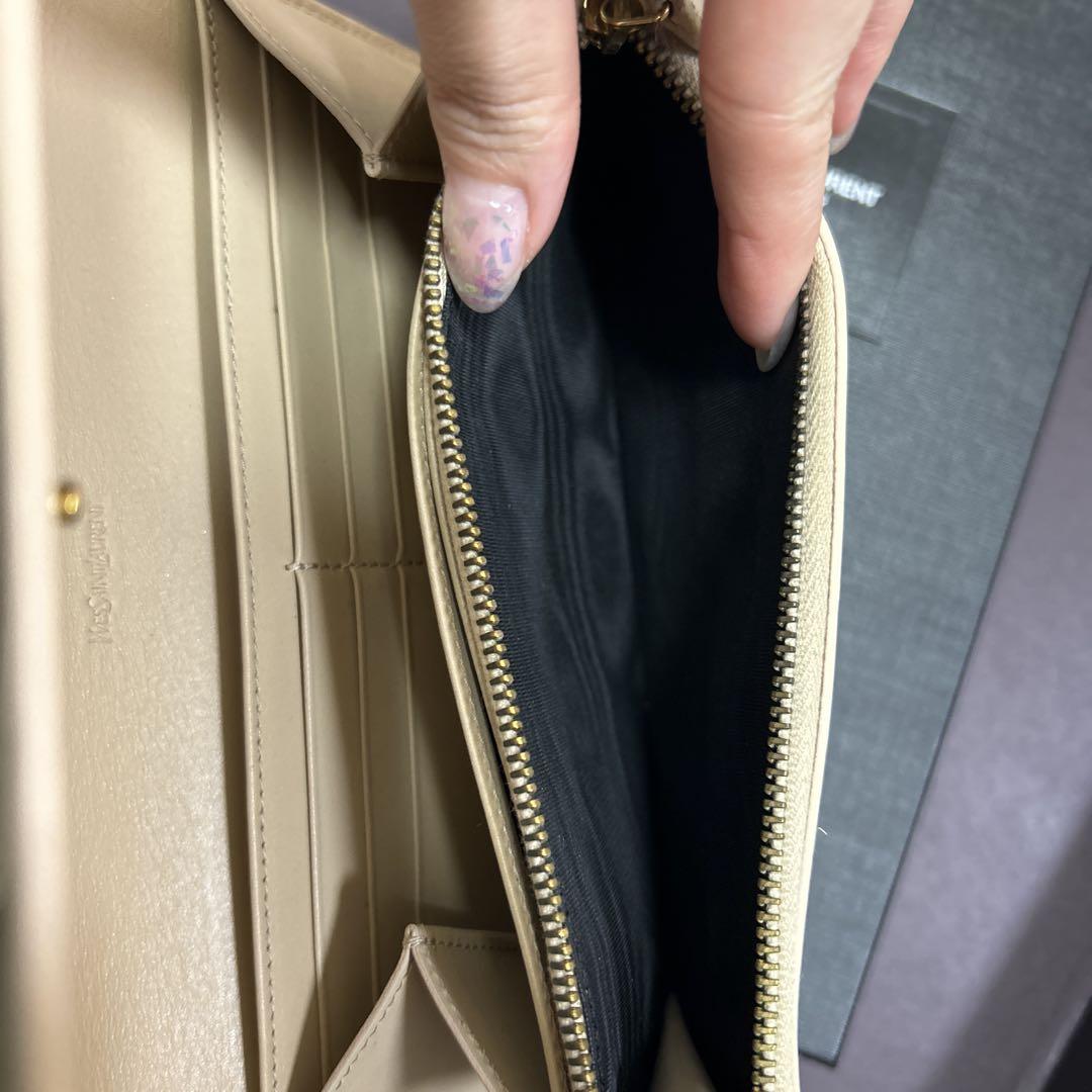 SAINT LAURENT ベージュ 長財布