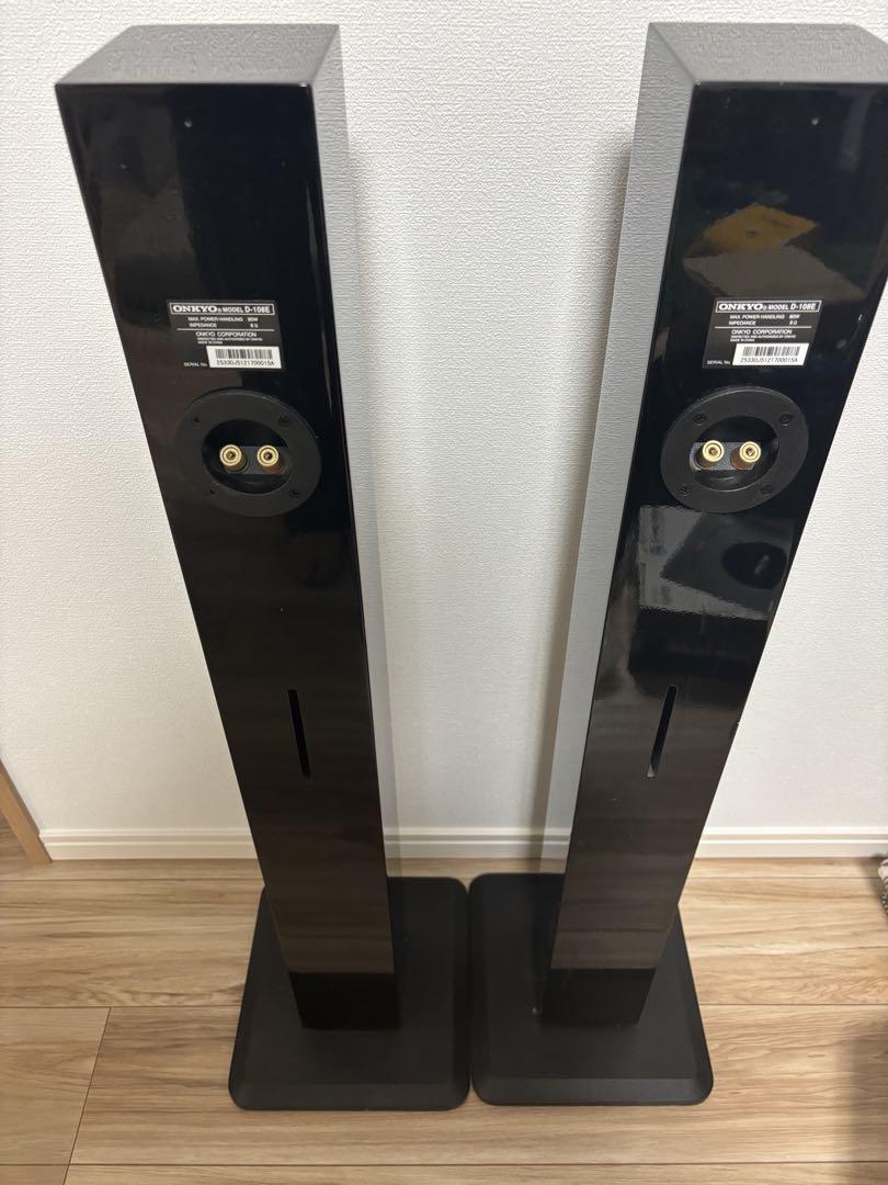 ONKYO オンキョー トールボーイスピーカー D108E ピアノブラック