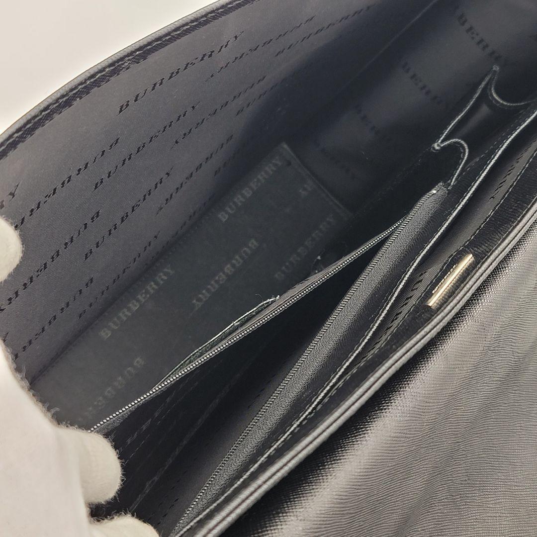 BURBERRY ビジネスバッグ ブリーフケース サフィアーノレザー 黒
