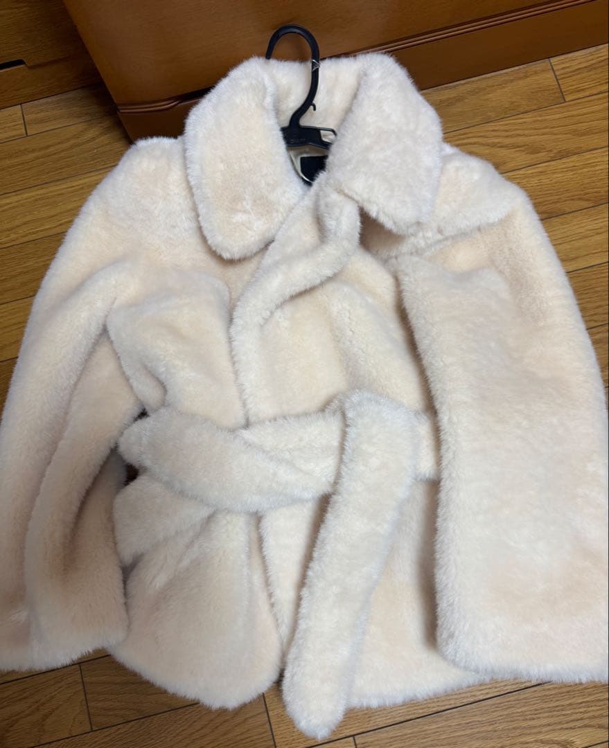 ZARA ZW COLLECTION フェイクファーコート ベルト付き - ジャケット