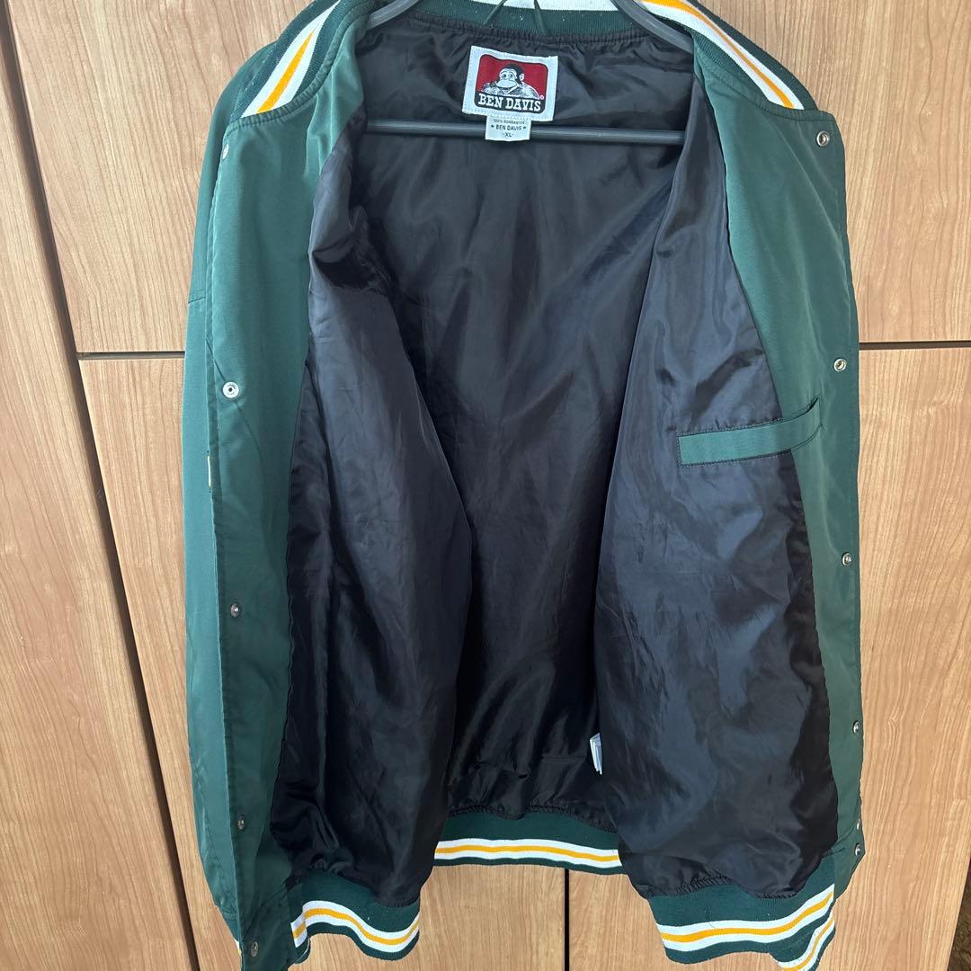Ben Davis スタジャン XL ダークグリーンXL LL BEN DAVIS WWW_SHINETEETH_COM