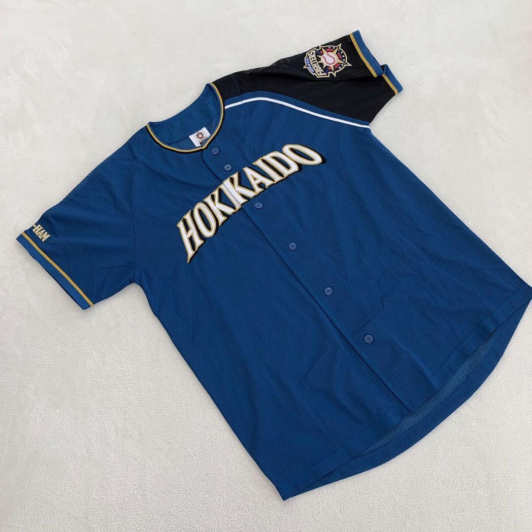 北海道日本ハムファイターズ 白 野球シャツ 半袖 Mサイズ