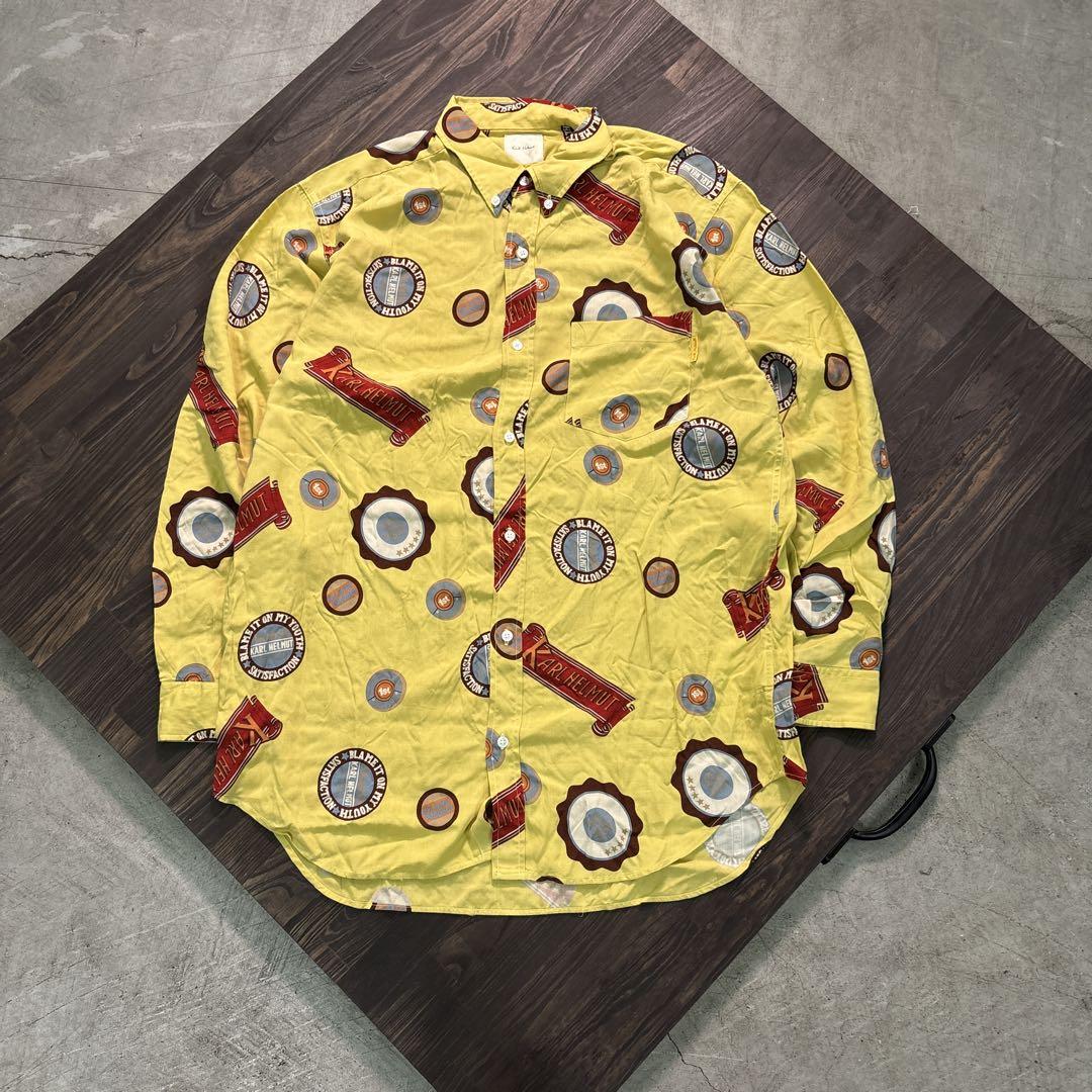 7BS3【KARL HELMUT】カールヘルム　総柄長袖シャツ　古着