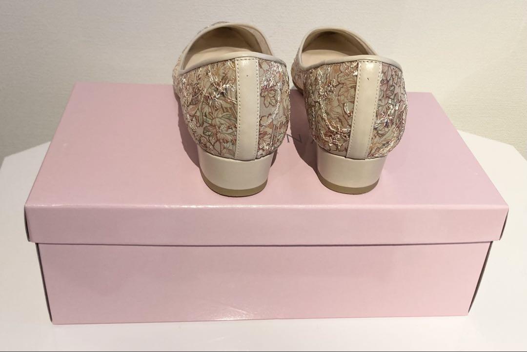 DIANA ミュシャ プリントシシュウチュールパンプス　22.5cm