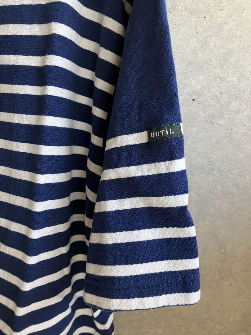 OUTIL バスクシャツ TRICOT AAST BLUE POINT OFF