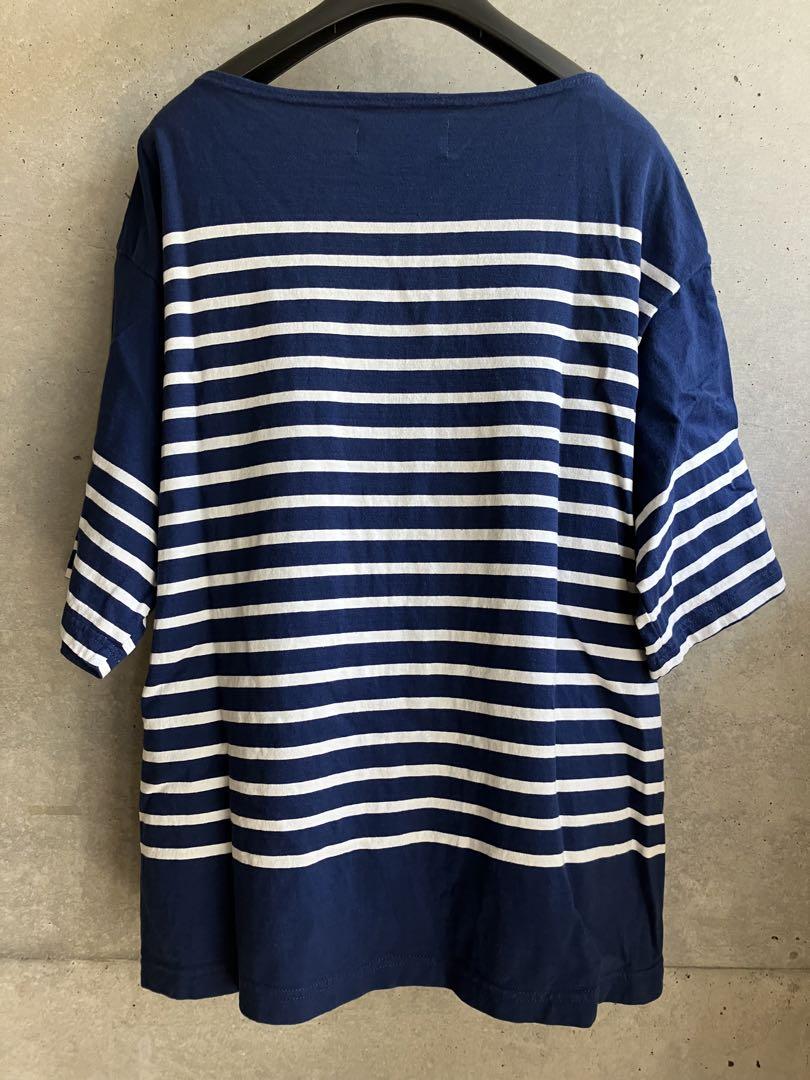 OUTIL バスクシャツ TRICOT AAST BLUE POINT OFF