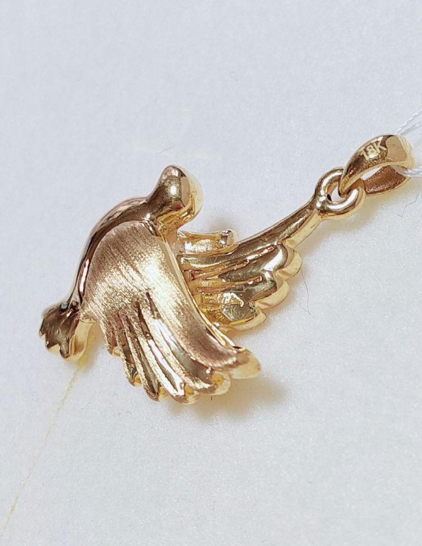 未使用品 鳩 k18 ペンダント