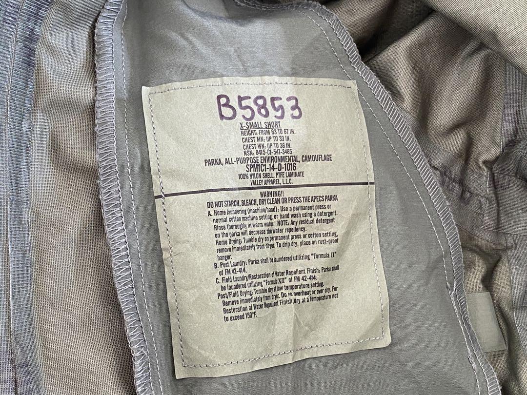米空軍 APECS ABU ECWCS GORE-TEX パーカー XS-S