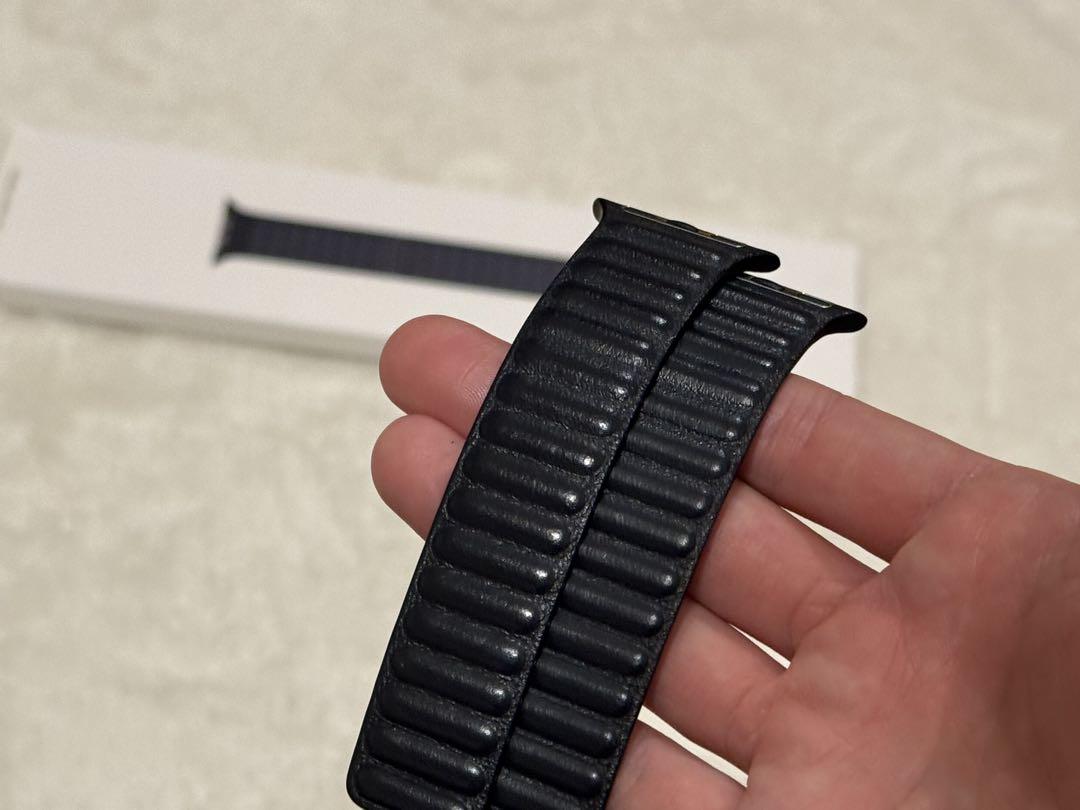 Apple純正 ミッドナイトレザーリンクS/M 41mm